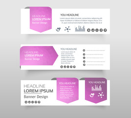 Abstract of Infographic web banner modern low polygon set background design, Geometric background. eps10 vector illustration.