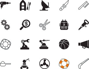 equipment vector icon set such as: wind, loudspeaker, loud, music, plant, gears, megaphone, wooden, section, money, washer, crosscut, teamwork, college, farm, cup, color, house, study, magnify