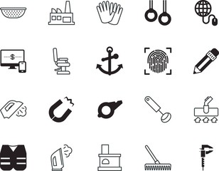 Obraz premium equipment vector icon set such as: workwear, graphics, utensils, farm, vibrant, upright, traditional, precision, worker, metric, scan, icons, garden, fitness, around, raking, rounded, money, pasta