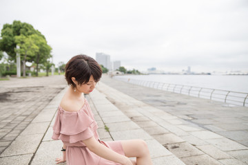 Berry cute Japanese young woman.