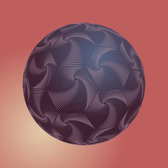 hexagonal vortex planet retro purple