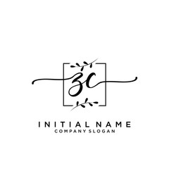 ZC Beauty vector initial logo, handwriting logo.