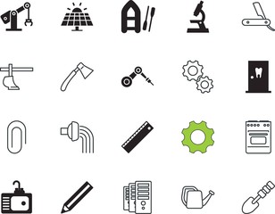 equipment vector icon set such as: romantic, math, recreation, classic, raft, car, cloud, hair, perfect, plow, device, blossom, old, clamp, lens, plowing, oven, barbershop, electrical, transaction