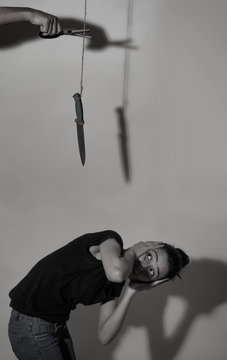 young girl hallucinating fear of death	