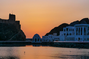 Muscat, Oman  Old Muscat, Site of government and Al Alam Palace.