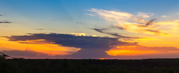 Fototapeta na wymiar Spectacular cloud formation during sunset, Namibia, Africa