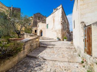 Alley of the Sassi di Matera, prehistoric center, UNESCO World Heritage Site