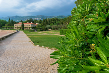 sea shore, long exposure, rocks in the water washed by the seapark by the sea, Montenegro. fresh sea air.