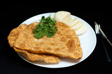 Cheburek with cheese