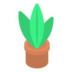 Room houseplant icon. Isometric of room houseplant vector icon for web design isolated on white background