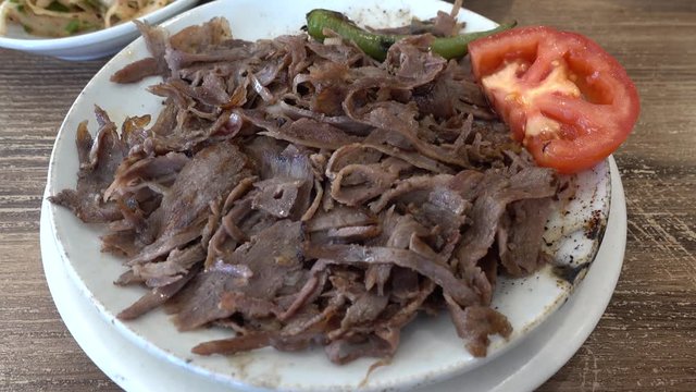 Doner kebab is popular food in Turkey.