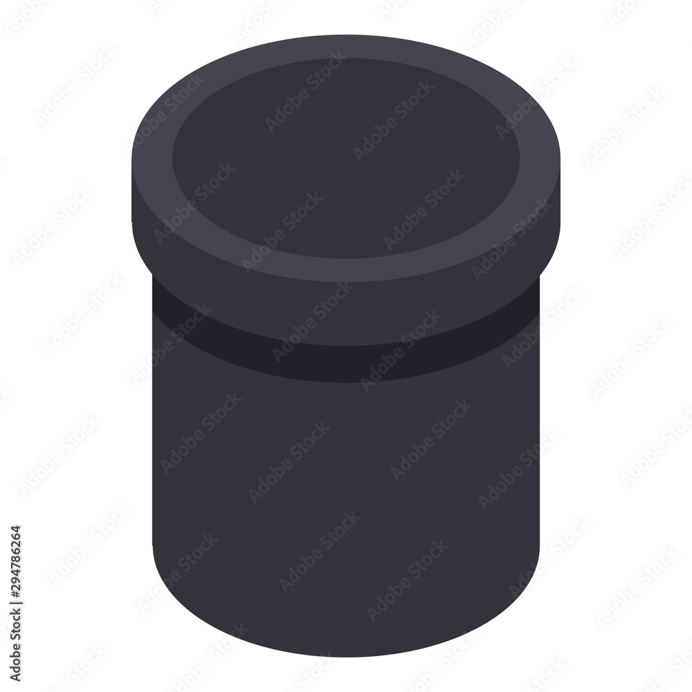 Poster garbage bin icon. isometric of garbage bin vector icon for web design isolated on white background