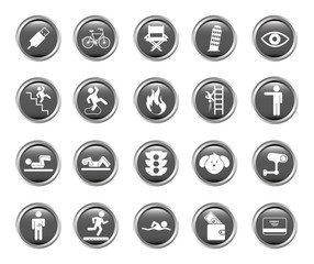 Variety icon set pack vector design