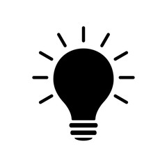 Light bulb icon trendy