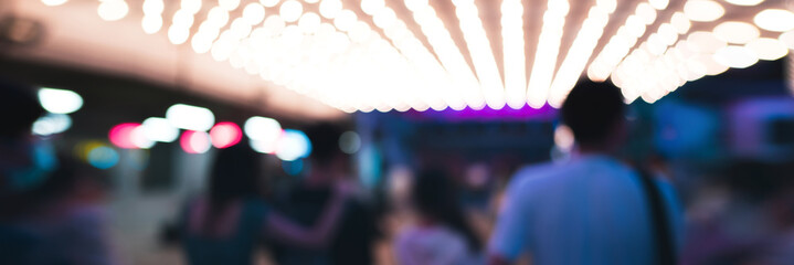 Defocus background with couple.