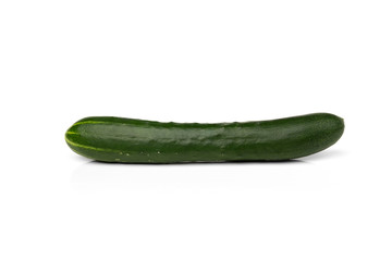 Fresh cucumber isolated on white background.