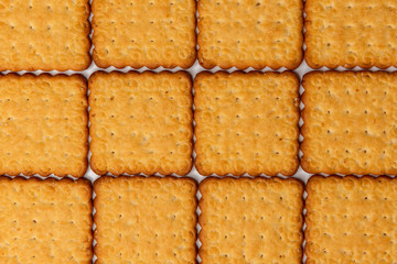 Cracker with sesame isolated on white background.