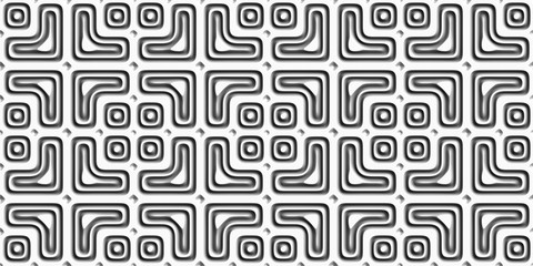 Obraz premium Abstract Geometric 3D white background. Seamless pattern. Rendering illustration.