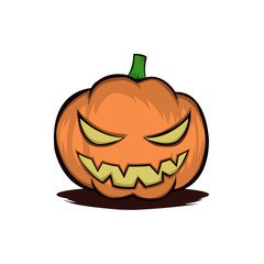 halloween pumpkins on white background.