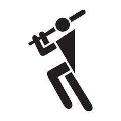 icon of baseball player on a white