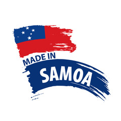 Samoa flag, vector illustration on a white background.