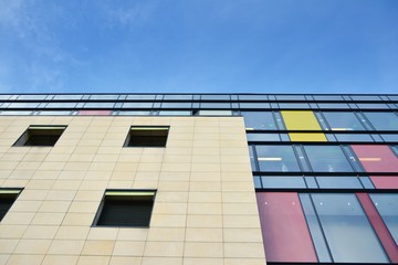 Fototapeta premium The windows of a modern building for offices. Business buildings architecture.