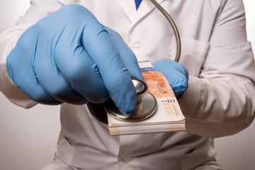 Joke. Humor. Doctor. Sick economy.