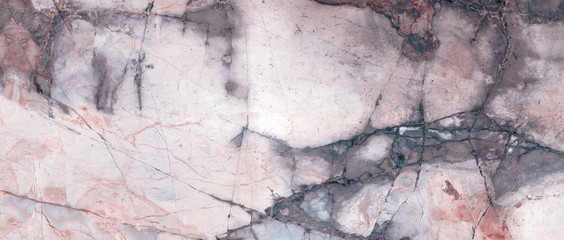 Natural marble stone texture background with grey curly veins, Pink colored marble for interior-exterior home decoration and ceramic tile surface, Quality stone texture with deep veins.