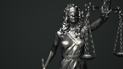 Lady Justice Dark Background