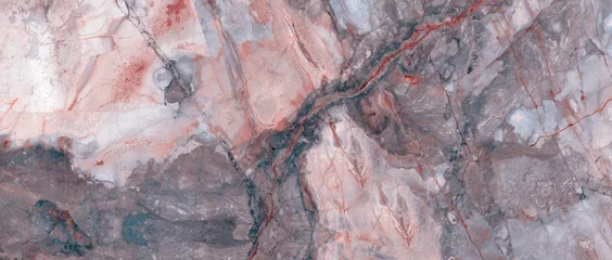 Natürlicher Marmorstein-Texturhintergrund mit grauen, lockigen Adern, rosafarbener Marmor für Innen- und Außendekoration und Keramikfliesenoberfläche, hochwertige Steintextur mit tiefen Adern. © Stacey Xura