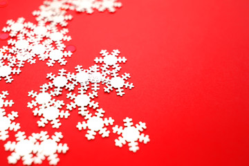 Obraz premium Mery Christmas background. Christmas and new year concept. Flat lay, top view