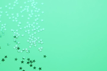 neo mint background with stars