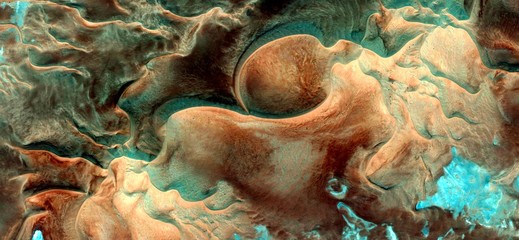 wind pottery,  abstract photography of the, deserts of Africa from the air,aerial view, abstract...