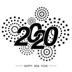 Happy New Year 2020 Text Design. Vector Eps 10