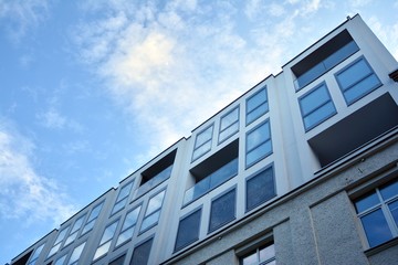 Fototapeta premium The windows of a modern building for offices. Business buildings architecture.