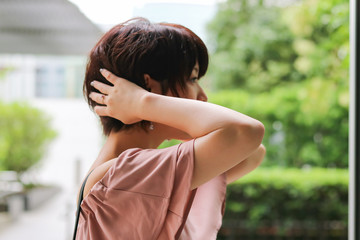 Berry cute Japanese young woman.