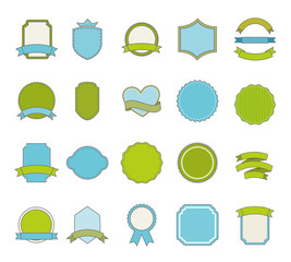 Isolated label icon set design