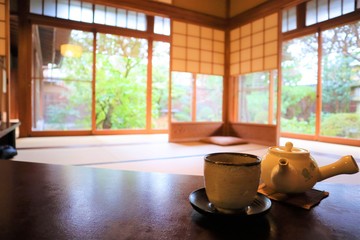 和室でお茶