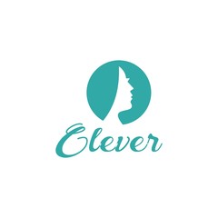 Beauty Women face silhouette character Logo Template