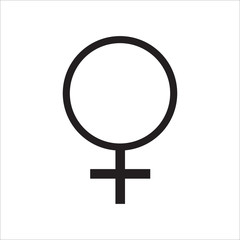 Female symbol vector icon black