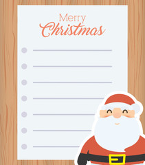 merry christmas card with santa claus