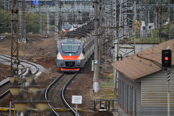 train arrives at the station
