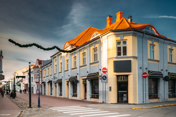 Parnu, Estonia. Old Cafe At Historical Ruutli Street