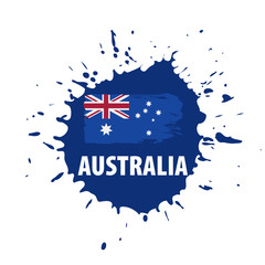 Australia flag, vector illustration on a white background.