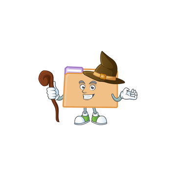 Witch folder for storage with character shape
