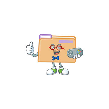 Gamer folder for storage with character shape