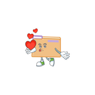 With heart folder for storage with character shape