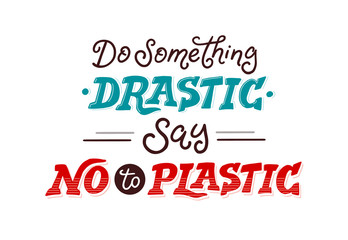 no plastic vector poster