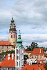 Fototapeta na wymiar Cesky Krumlov Castle Tower, Cesky Krumlov, Czech Republic