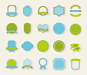 Isolated label icon set design